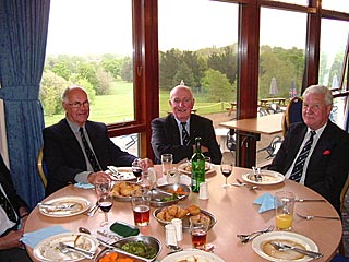 OTs at the dinner, all wearing OTA ties (l to r): Don Windless, Chris Tomlin and Norman Hardisty
